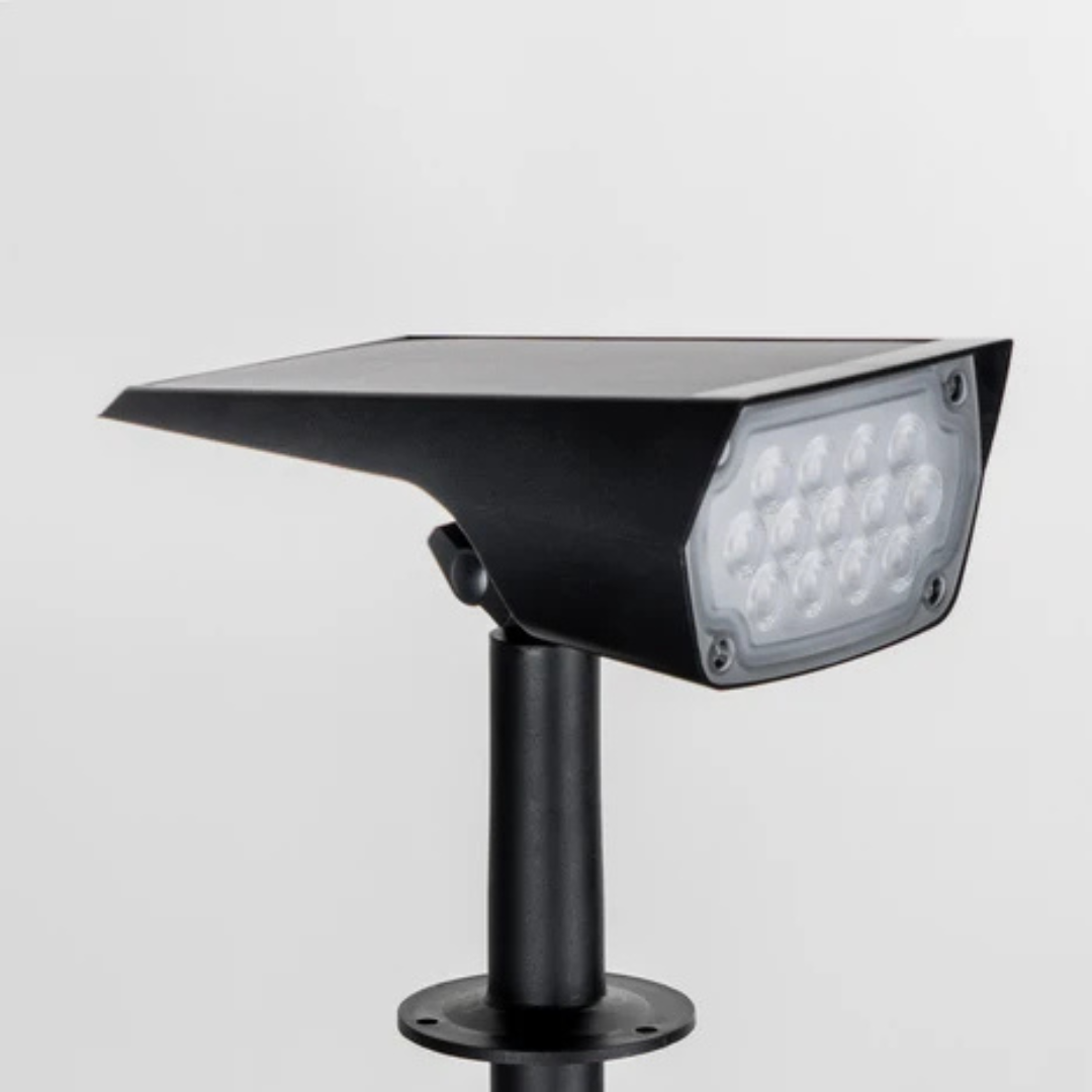 SOLARIFY Solar Garden Spotlight – Adjustable LED Outdoor Floodlight IP65 Waterproof 150° Beam 3 Brightness Modes