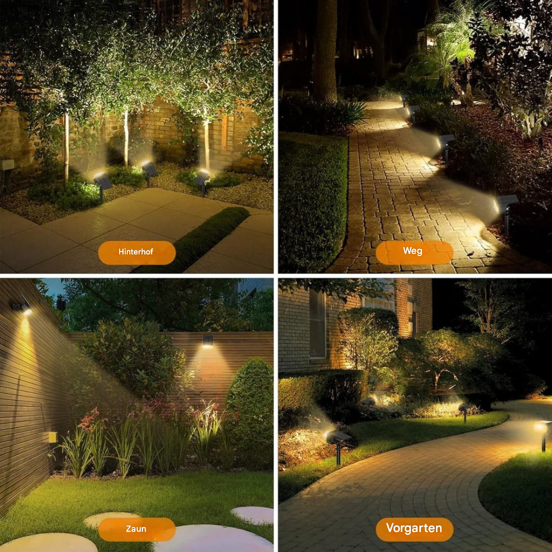SOLARIFY Solar Garden Spotlight – Adjustable LED Outdoor Floodlight IP65 Waterproof 150° Beam 3 Brightness Modes