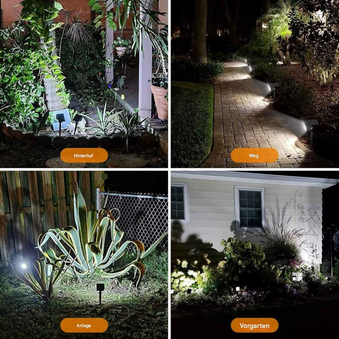SOLARIFY Solar Garden Spotlight – Adjustable LED Outdoor Floodlight IP65 Waterproof 150° Beam 3 Brightness Modes