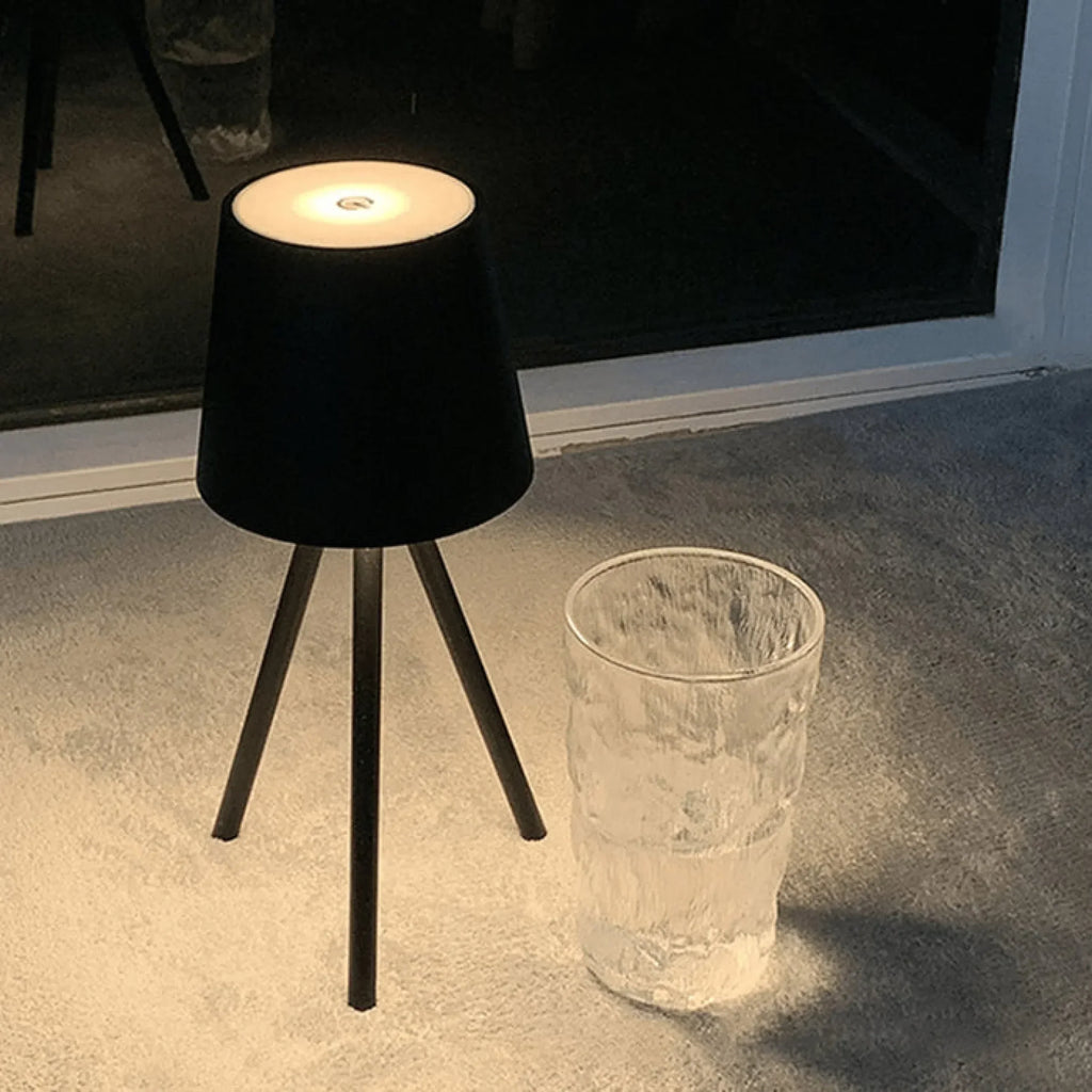 AMBIENTIFY Altura Wireless LED Touch Table Lamp – Rechargeable 5200mAh 3.5W Minimalist Bedside Mood Light 11×27cm