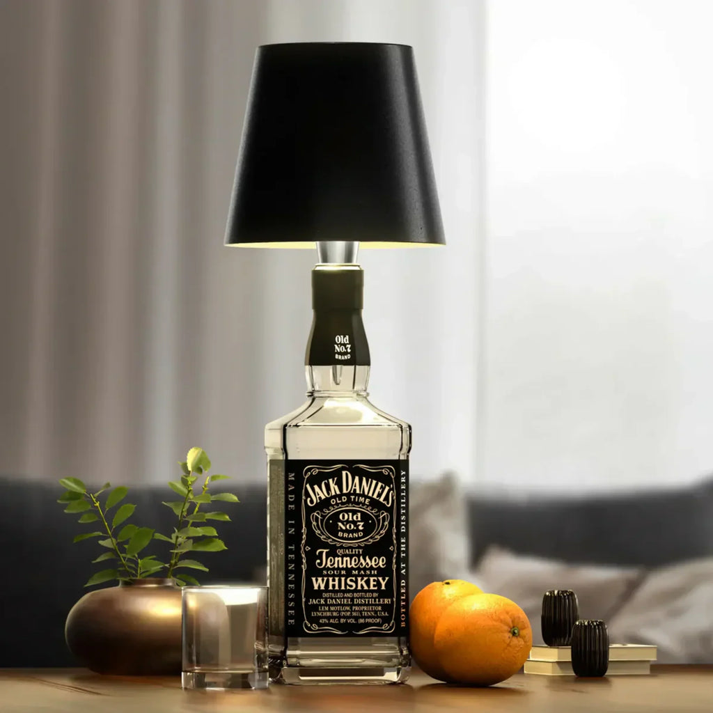 AMBIENTIFY Bottle Rechargeable LED Bottle Lamp – 2000mAh Touch Dim 3 Levels USB-C 3.5W Metal Indoor Cordless