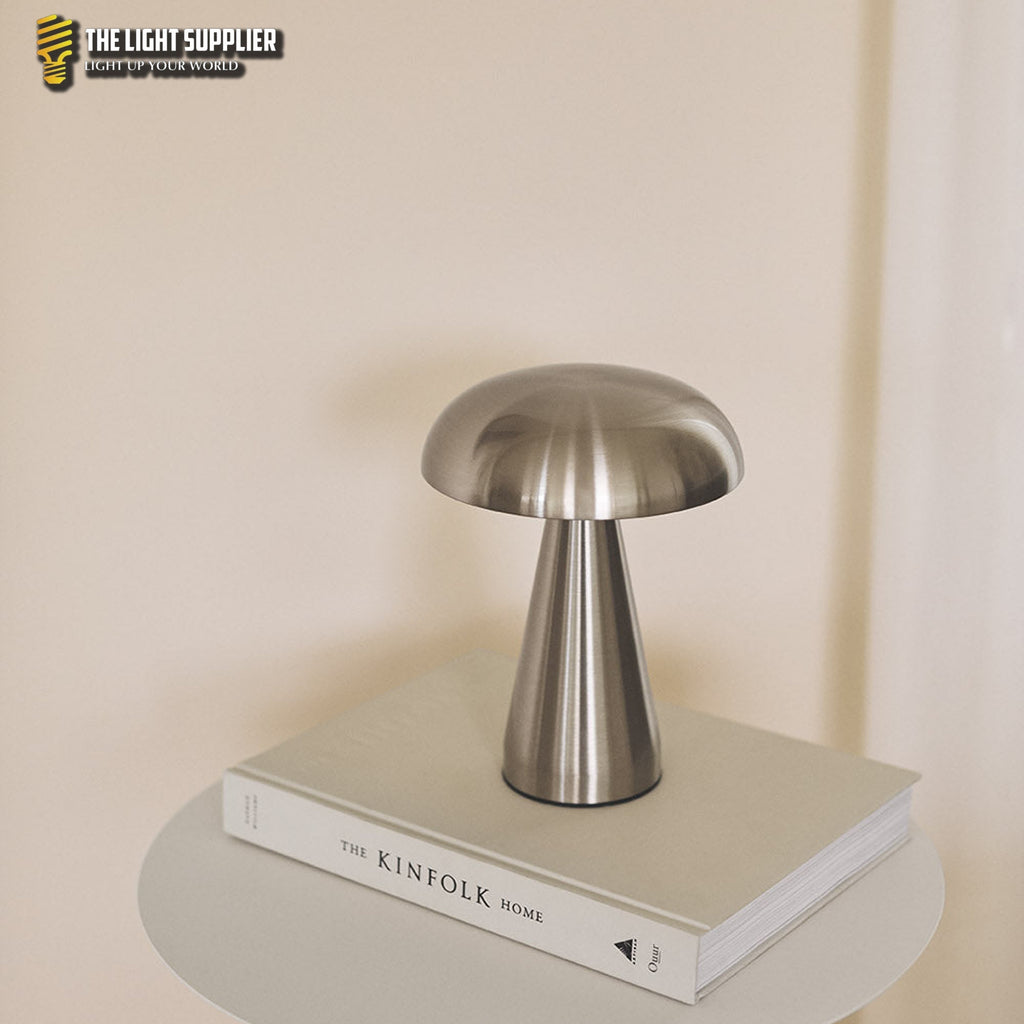 AMBIENTIFY Galina Rechargeable LED Table Lamp – 3 Color Temps 3000K–6000K Touch Dim 1.5W IP20 USB-C Indoor