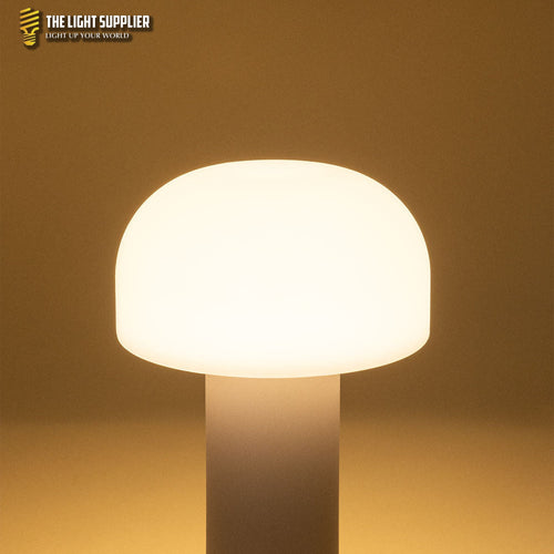 AMBIENTIFY Jadzia Cordless LED Table Lamp – Rechargeable Aluminium Polyethylene Touch Dimmer USB-C Wireless Indoor