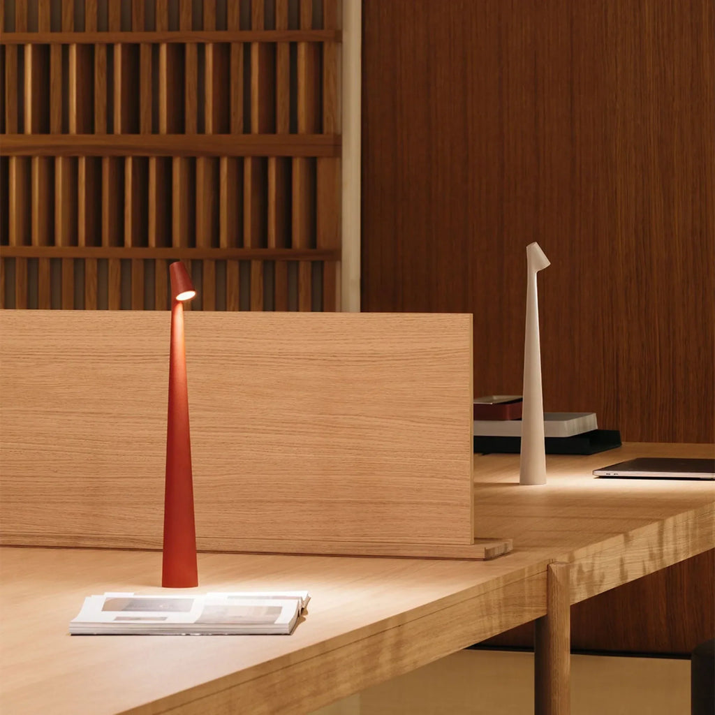 AMBIENTIFY Lumira Wireless LED Table & Floor Lamp – Rechargeable 12h Battery USB-C Metal Milkglass Minimalist Indoor