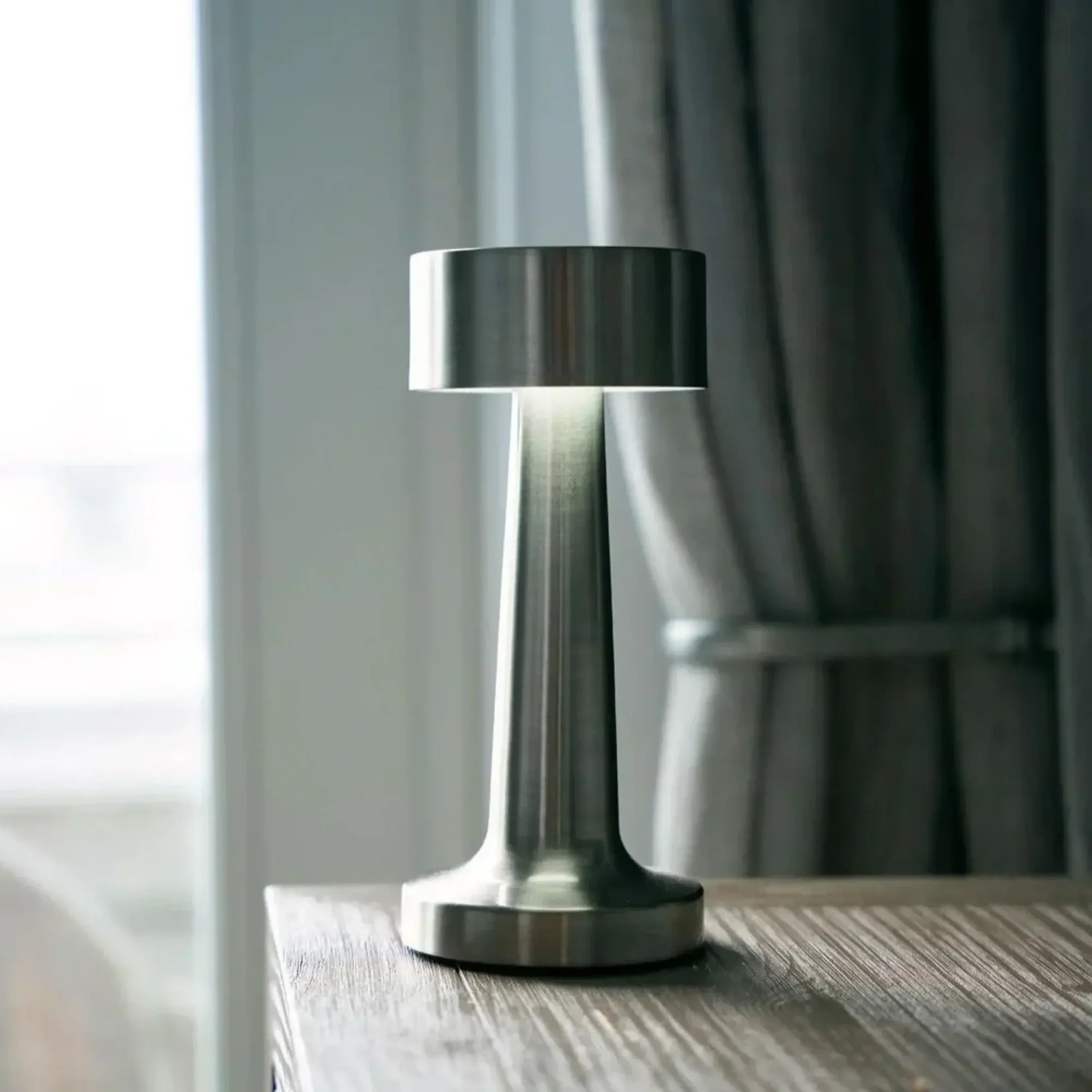 AMBIENTIFY Lunar Rechargeable LED Table Lamp – 5200mAh Dimmable 3 Brightness USB-C Battery Indicator Elegant Design