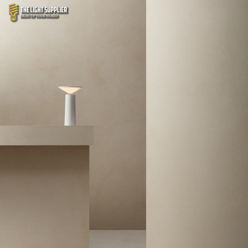 AMBIENTIFY Martini Rechargeable LED Table Lamp – Wireless Remote Control Dimmable 5W ABS Modern Design USB-C