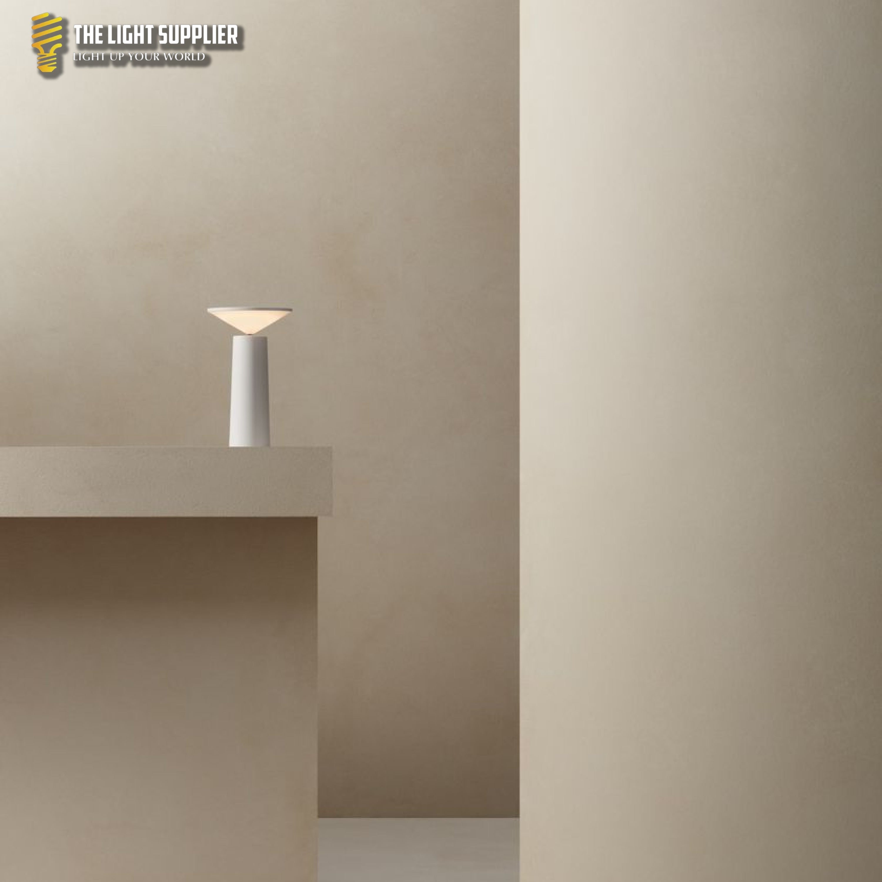 AMBIENTIFY Martini Rechargeable LED Table Lamp – Wireless Remote Control Dimmable 5W ABS Modern Design USB-C
