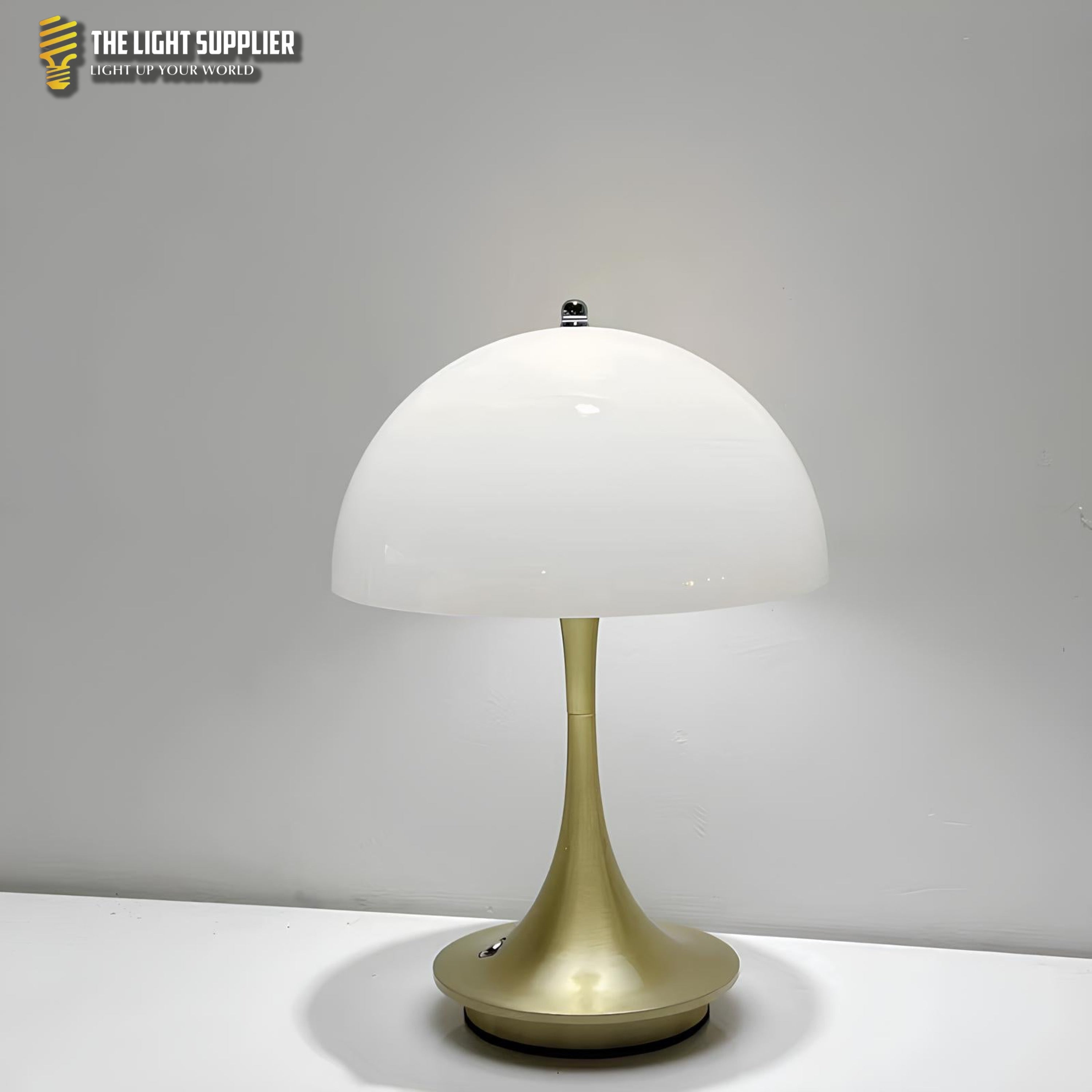 AMBIENTIFY Noelise Scandinavian Mushroom LED Table Lamp – Rechargeable 1800mAh Touch Switch USB-C Bedside Mood Light