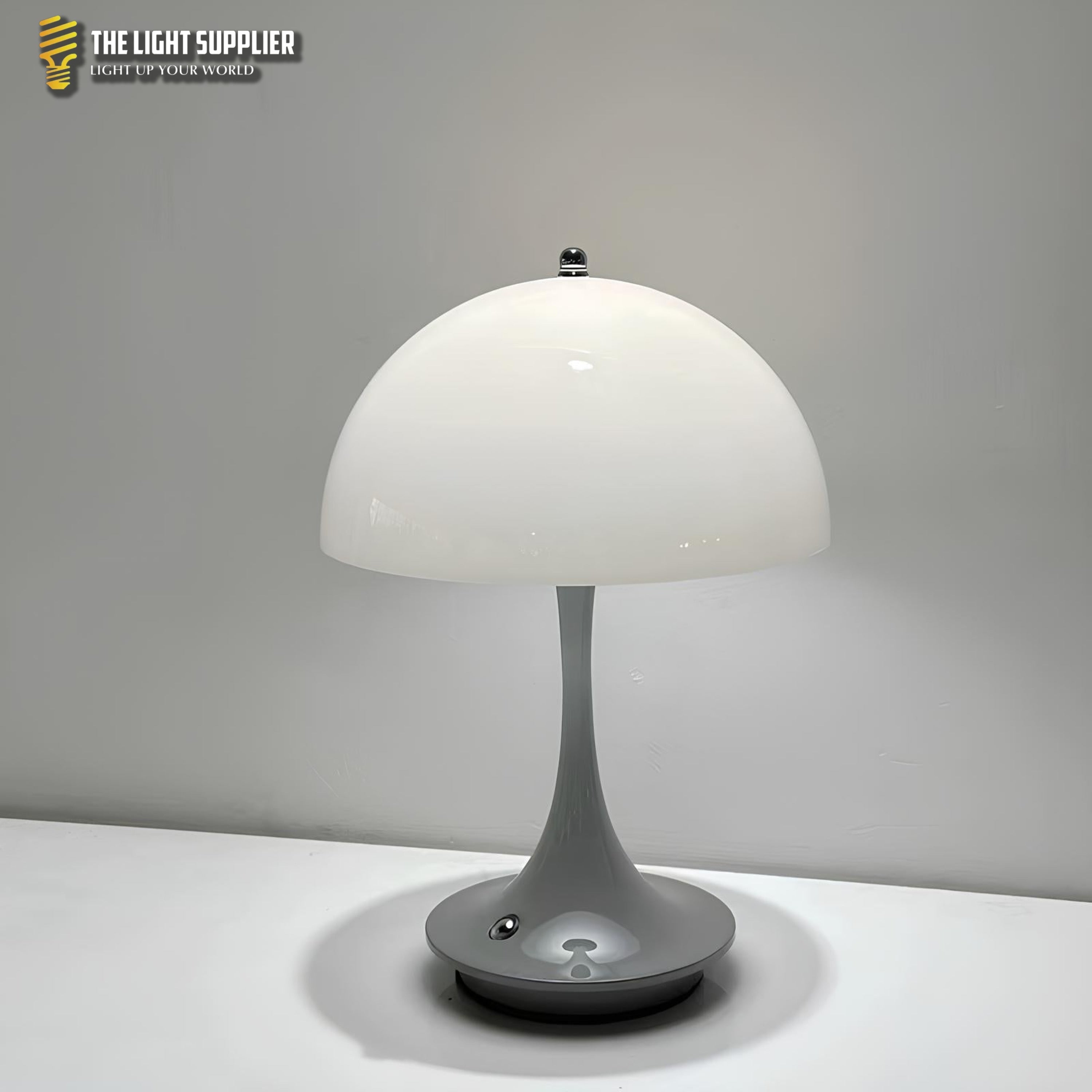 AMBIENTIFY Noelise Scandinavian Mushroom LED Table Lamp – Rechargeable 1800mAh Touch Switch USB-C Bedside Mood Light