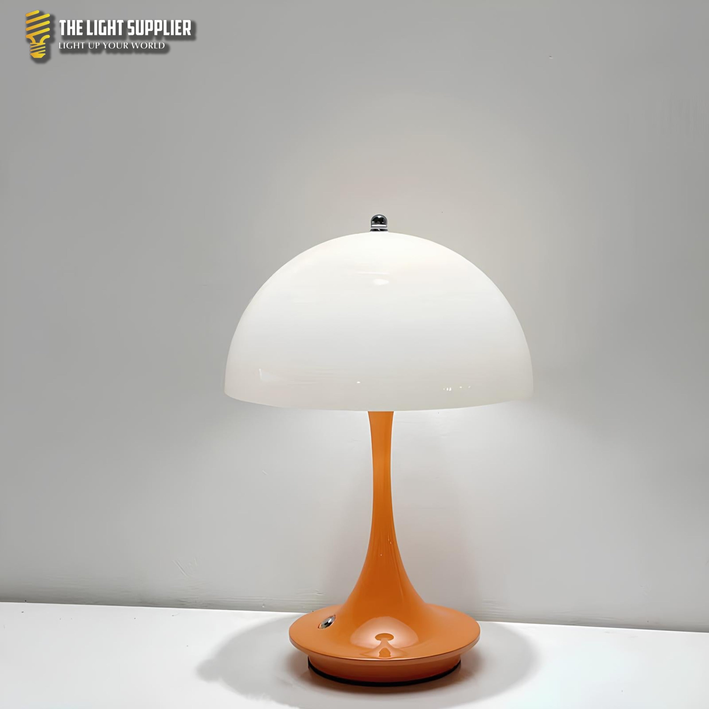 AMBIENTIFY Noelise Scandinavian Mushroom LED Table Lamp – Rechargeable 1800mAh Touch Switch USB-C Bedside Mood Light