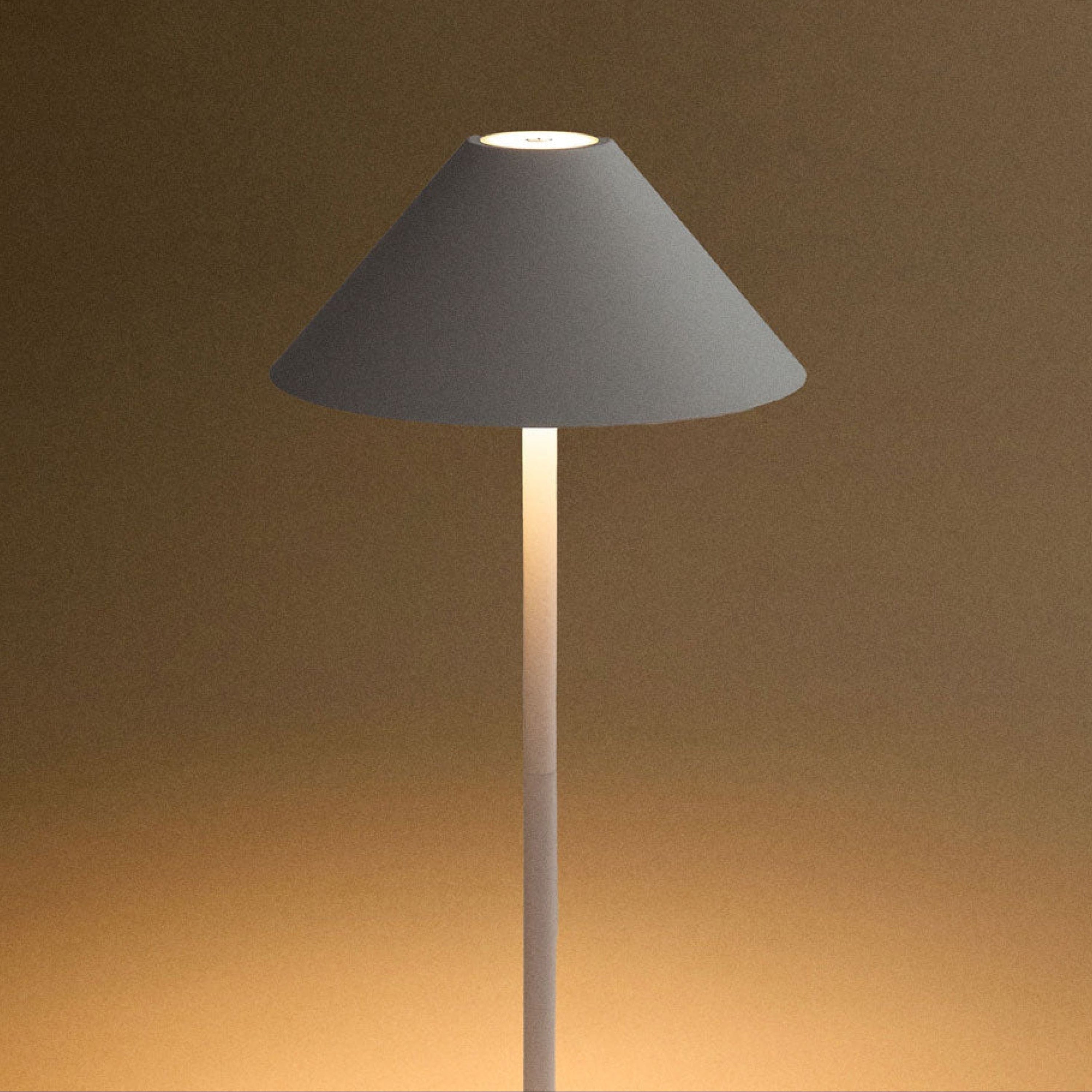 AMBIENTIFY Pytho Wireless Cone LED Table Lamp – 400lm 48 LED Touch Dimmer 1%–100% Rechargeable Minimalist Desk Light