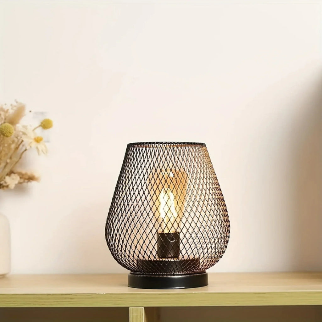 AMBIENTIFY Vira Wireless LED Lantern – Rechargeable Metal Indoor Outdoor Mood Light Dimmable Switch Portable
