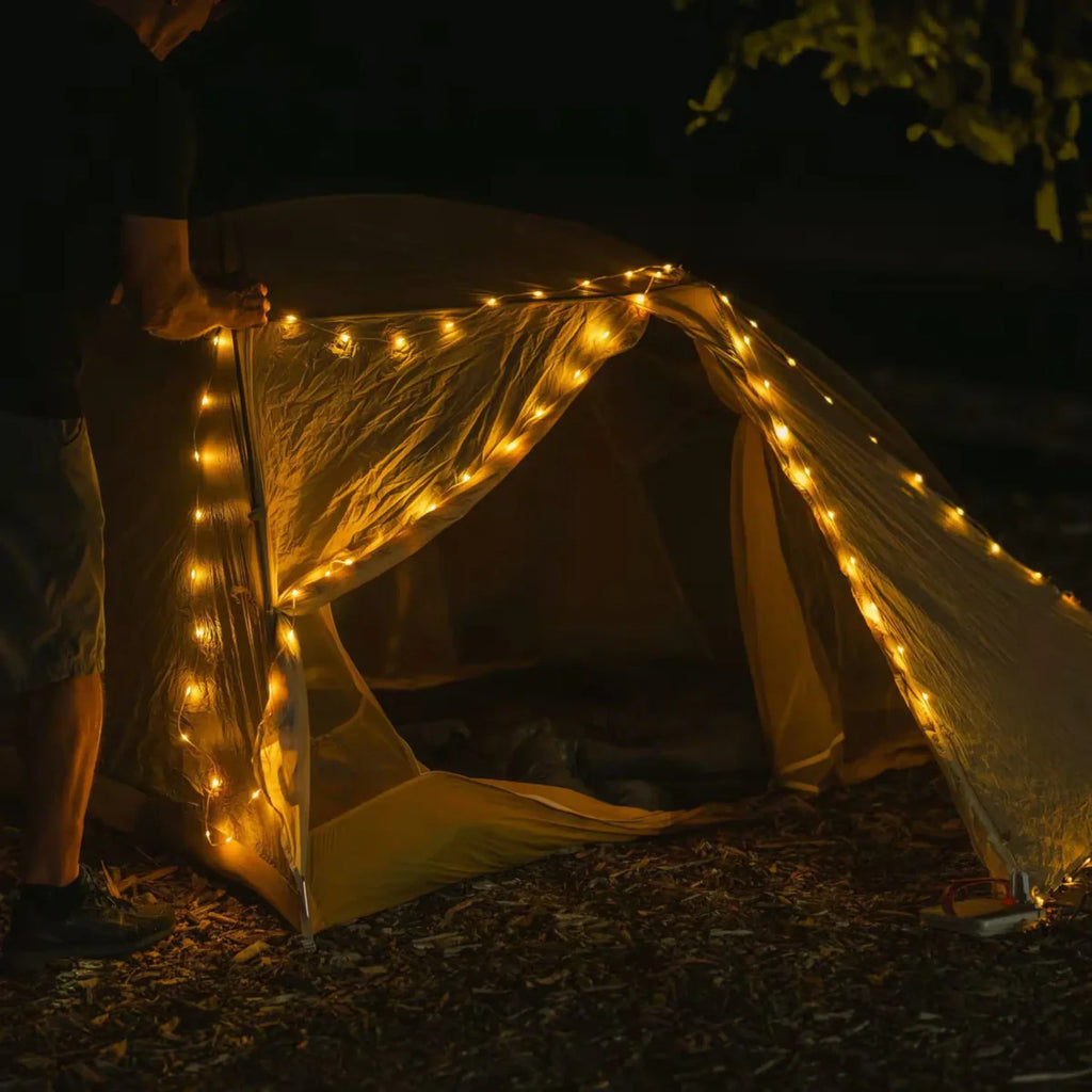 CAMPIFY String Rechargeable LED Fairy String Light – 10m IP67 Waterproof 200lm USB-C 20h Camping Outdoor Garden