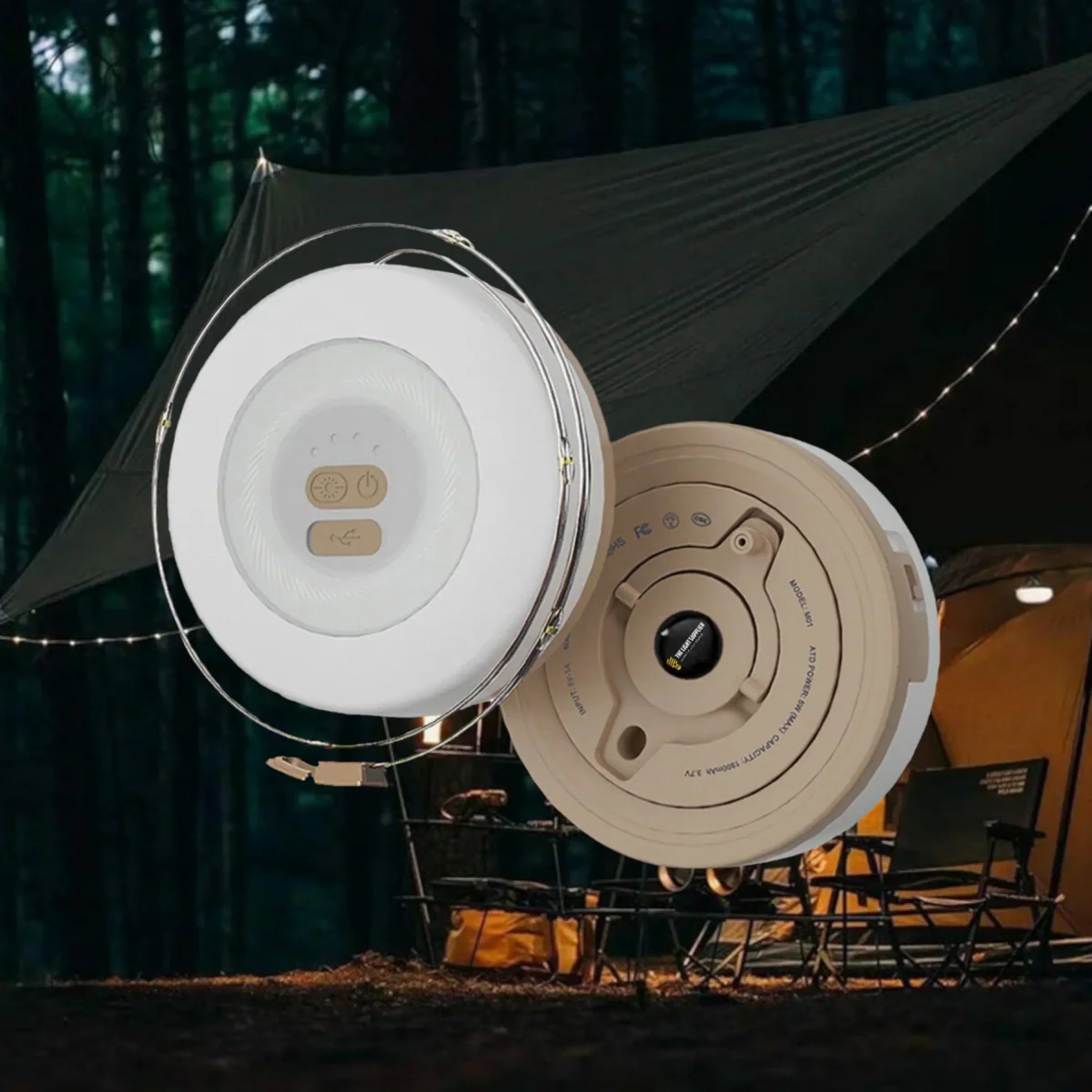 CAMPIFY String Rechargeable LED Fairy String Light – 10m IP67 Waterproof 200lm USB-C 20h Camping Outdoor Garden