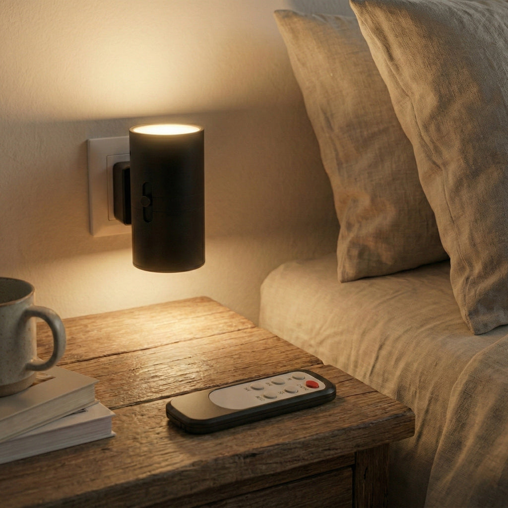 PLUGIFY One Dimmable LED Night Light Plug-In – Adjustable Brightness Modern Design Soft Ambient Bedroom Hallway Lamp