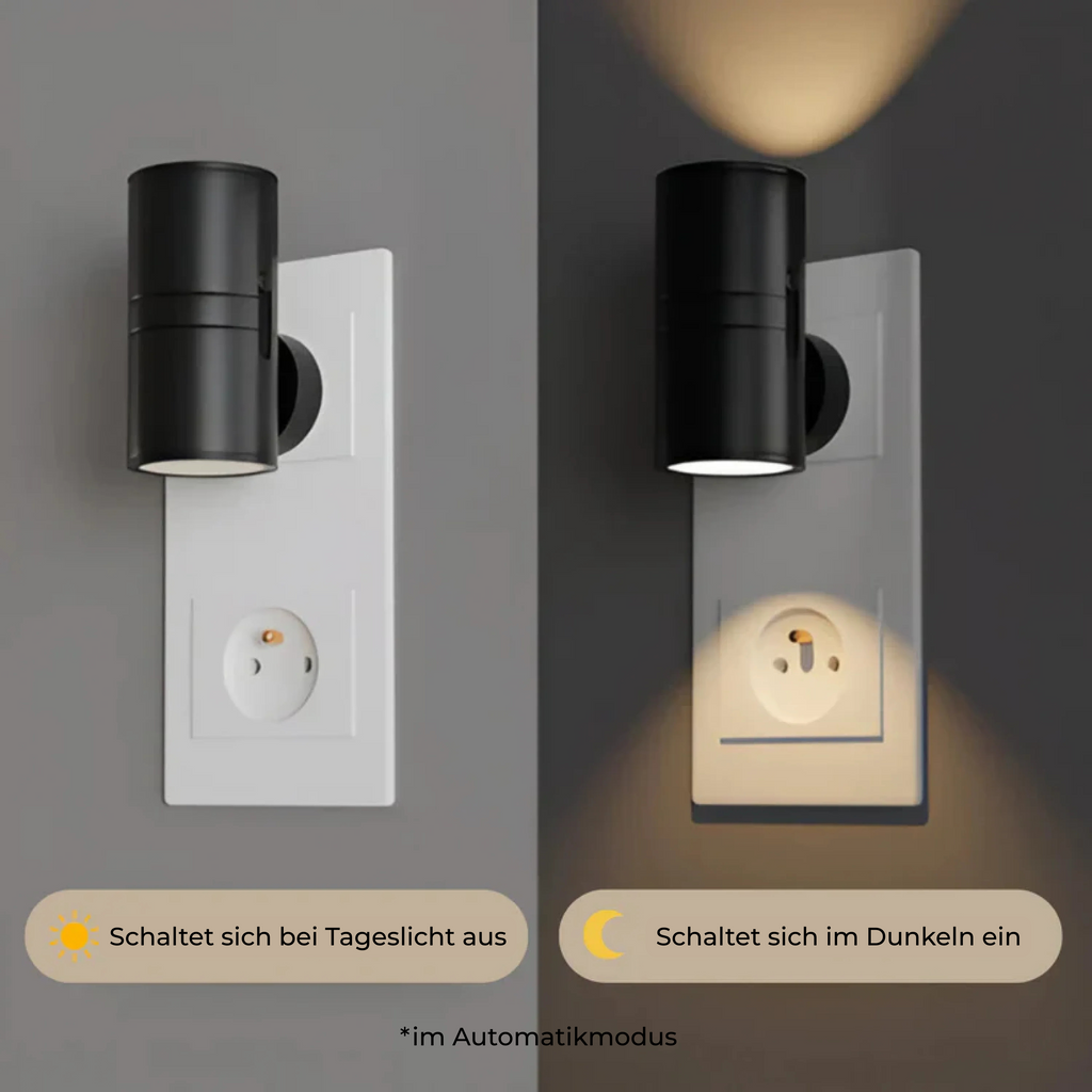 PLUGIFY One Dimmable LED Night Light Plug-In – Adjustable Brightness Modern Design Soft Ambient Bedroom Hallway Lamp
