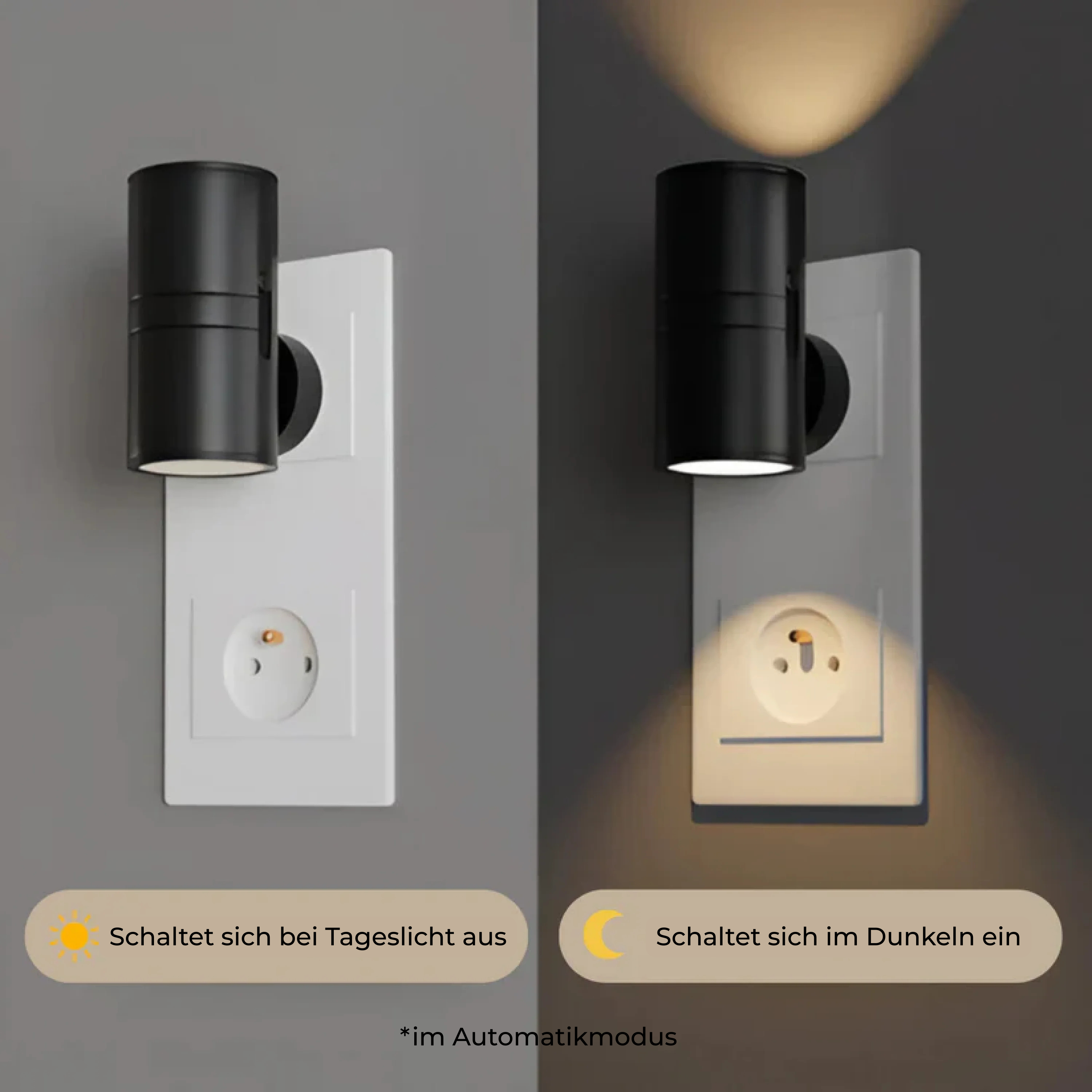 PLUGIFY One Dimmable LED Night Light Plug-In – Adjustable Brightness Modern Design Soft Ambient Bedroom Hallway Lamp