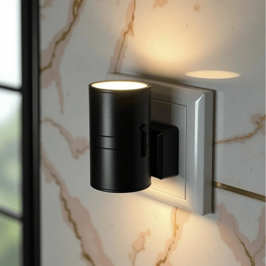 PLUGIFY One Dimmable LED Night Light Plug-In – Adjustable Brightness Modern Design Soft Ambient Bedroom Hallway Lamp