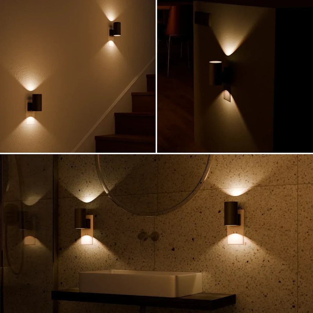 PLUGIFY One Dimmable LED Night Light Plug-In – Adjustable Brightness Modern Design Soft Ambient Bedroom Hallway Lamp