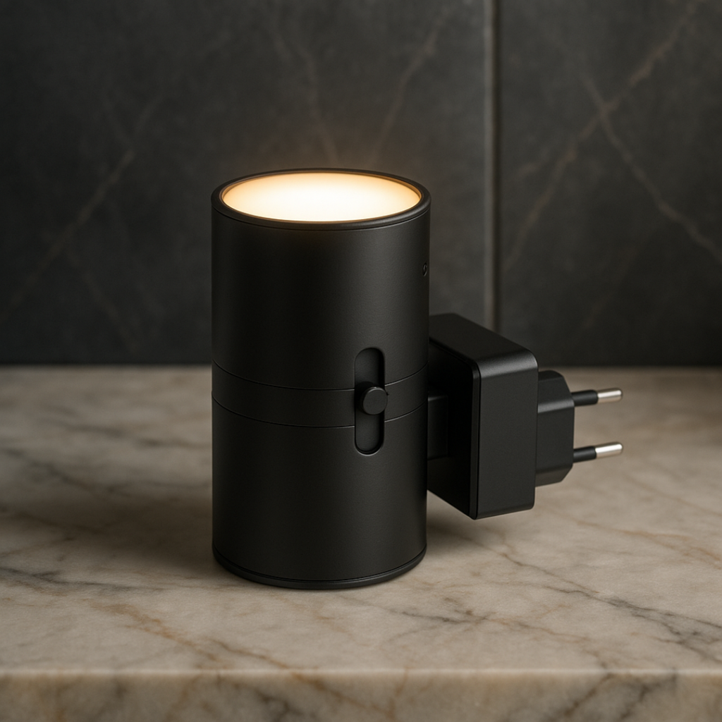 PLUGIFY One Dimmable LED Night Light Plug-In – Adjustable Brightness Modern Design Soft Ambient Bedroom Hallway Lamp