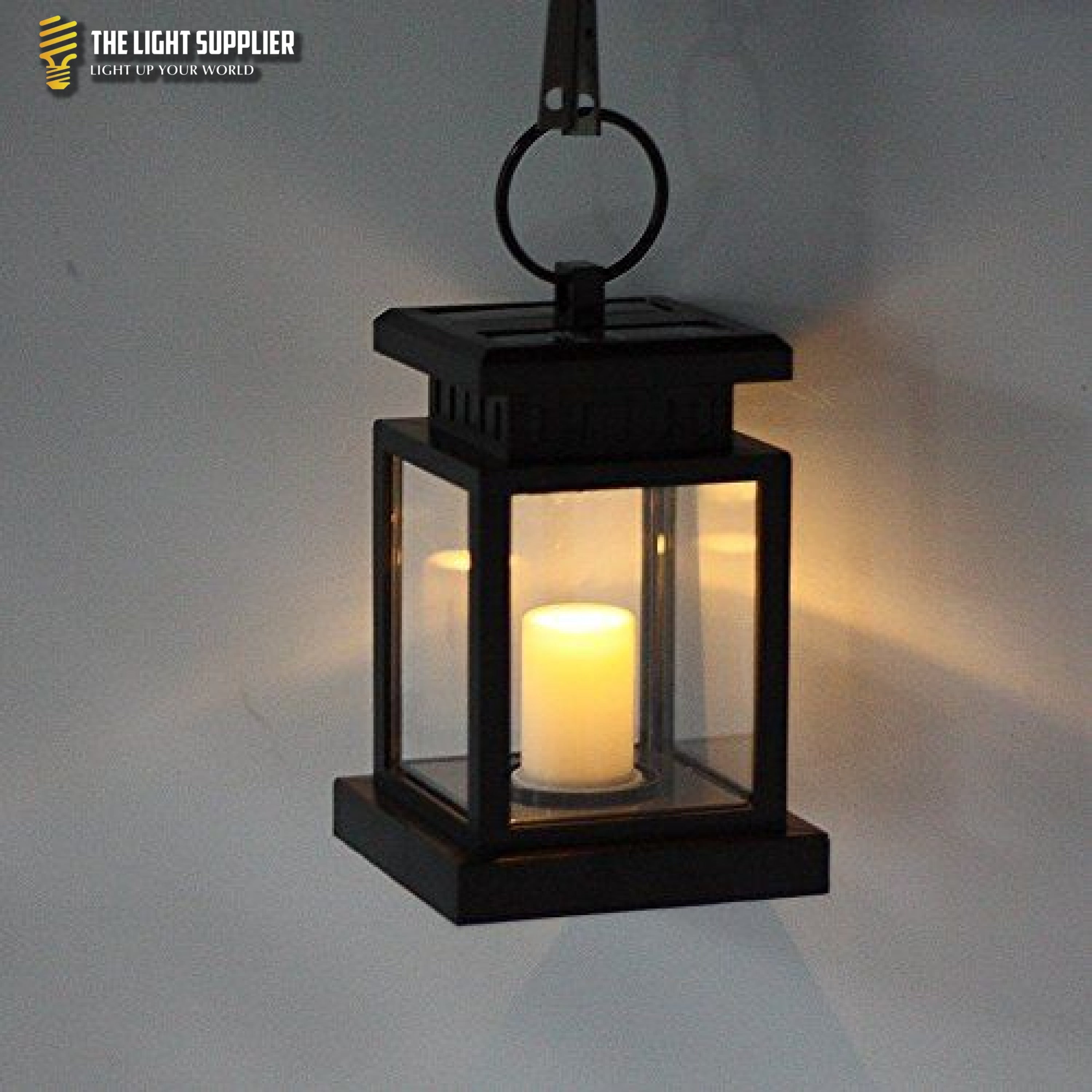 SOLARIFY Cube Solar Garden Lantern – Retro Outdoor LED Solar Light IP55 Waterproof Warm White Automatic