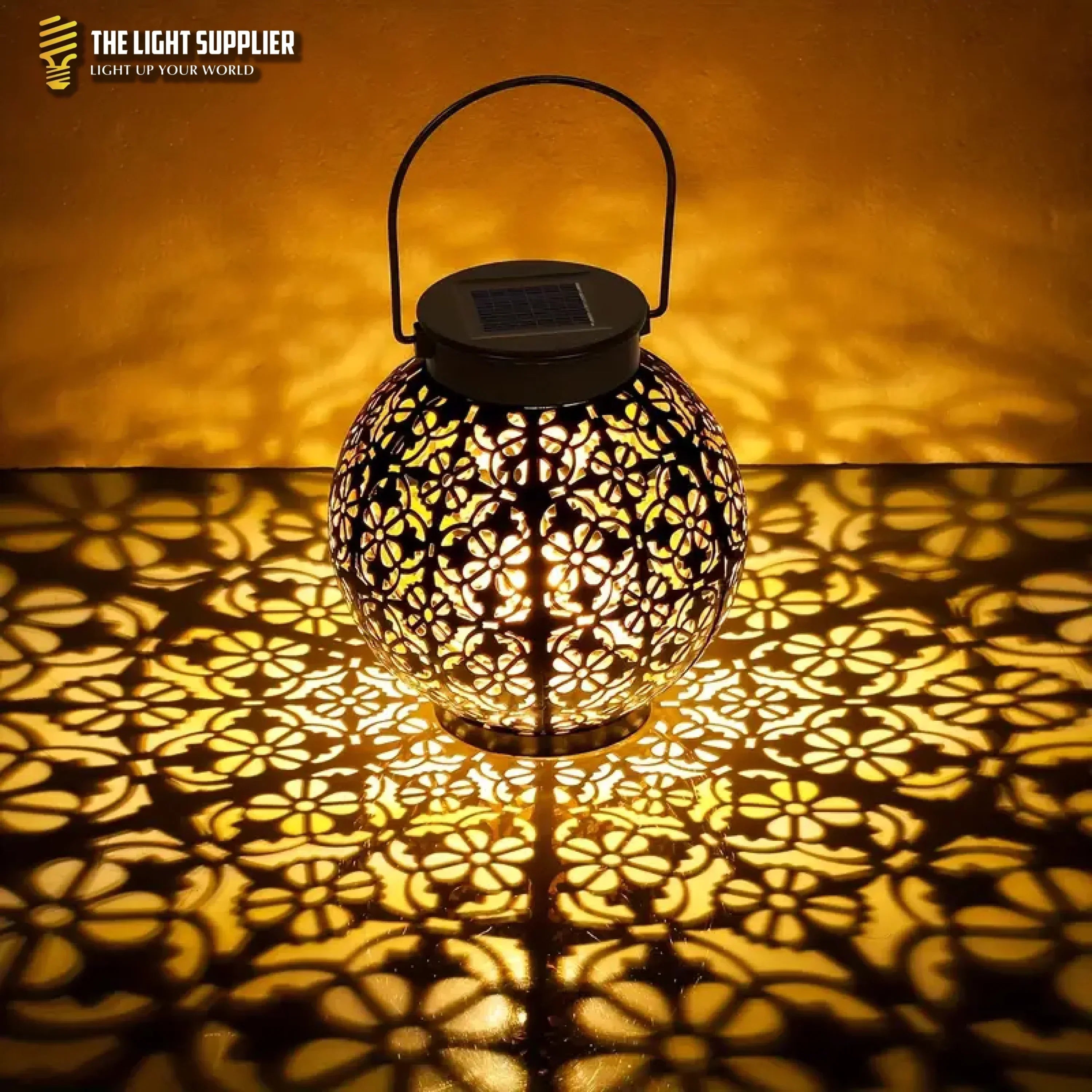 SOLARIFY Luna Retro Solar Garden Lantern – Hanging Outdoor Metal LED Light Waterproof Vintage Atmosphere Lamp