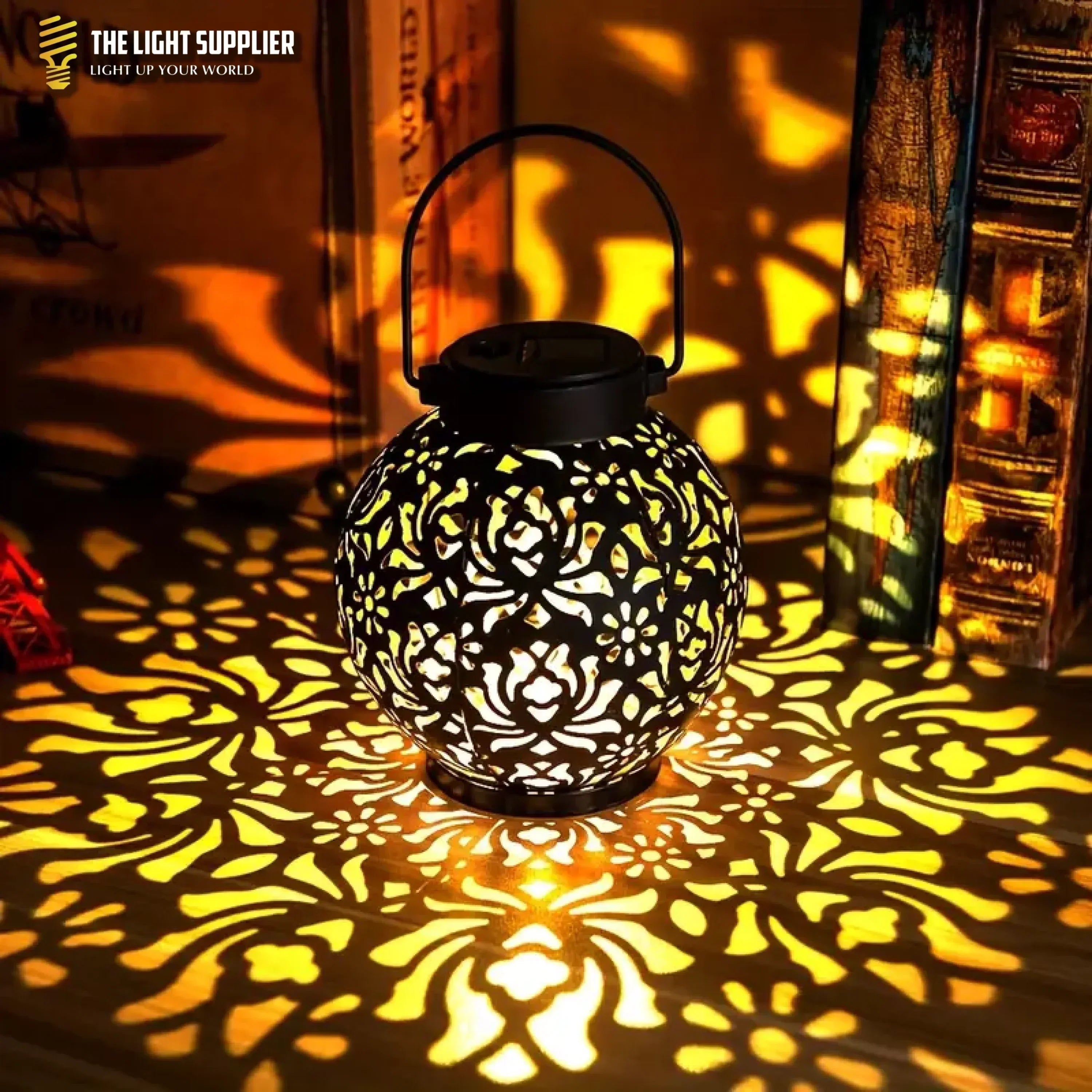 SOLARIFY Luna Retro Solar Garden Lantern – Hanging Outdoor Metal LED Light Waterproof Vintage Atmosphere Lamp