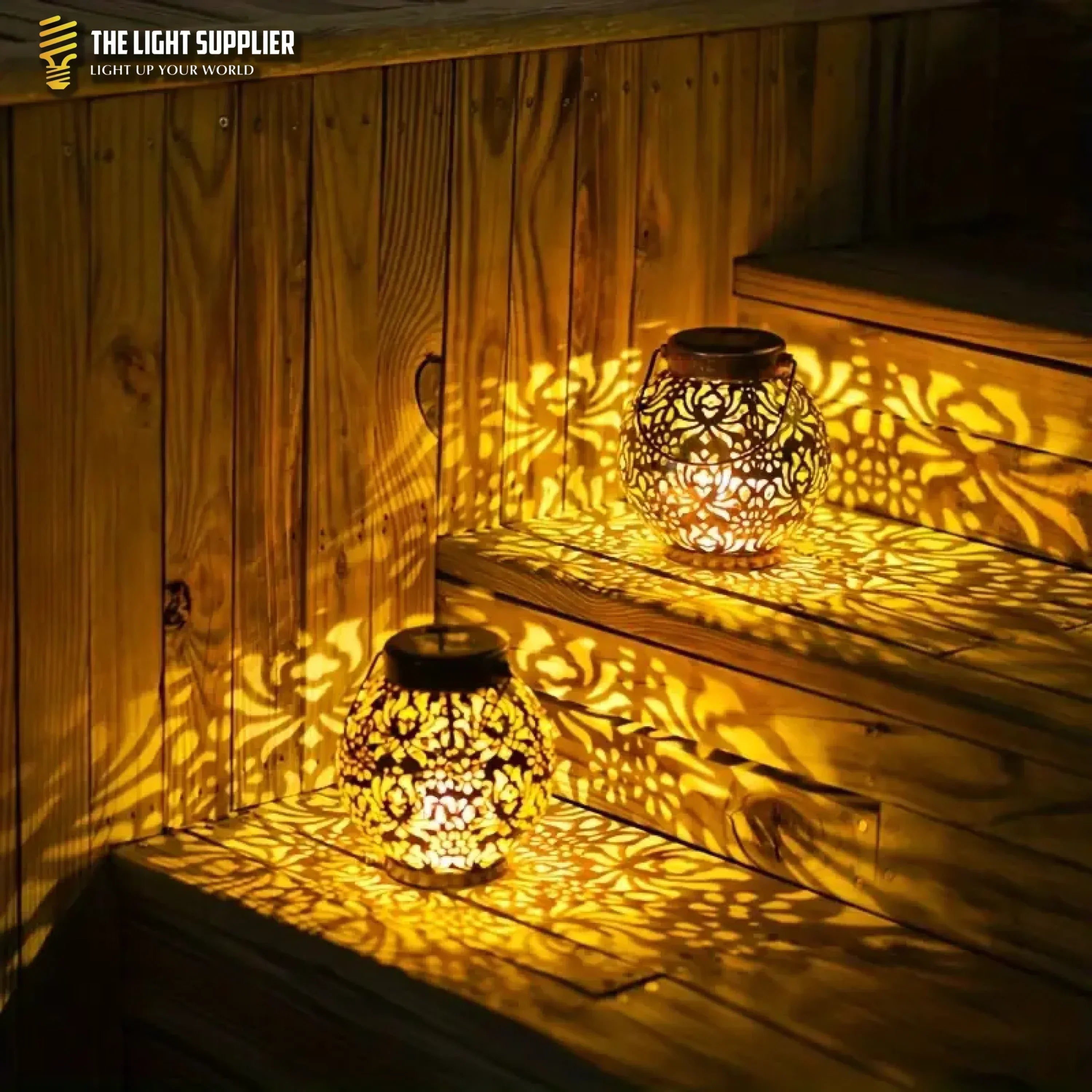 SOLARIFY Luna Retro Solar Garden Lantern – Hanging Outdoor Metal LED Light Waterproof Vintage Atmosphere Lamp