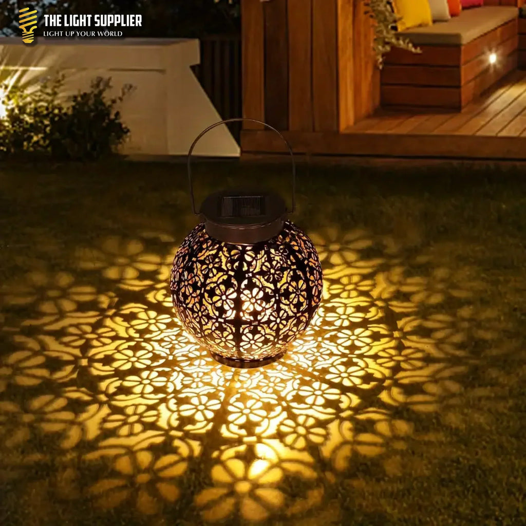 SOLARIFY Luna Retro Solar Garden Lantern – Hanging Outdoor Metal LED Light Waterproof Vintage Atmosphere Lamp