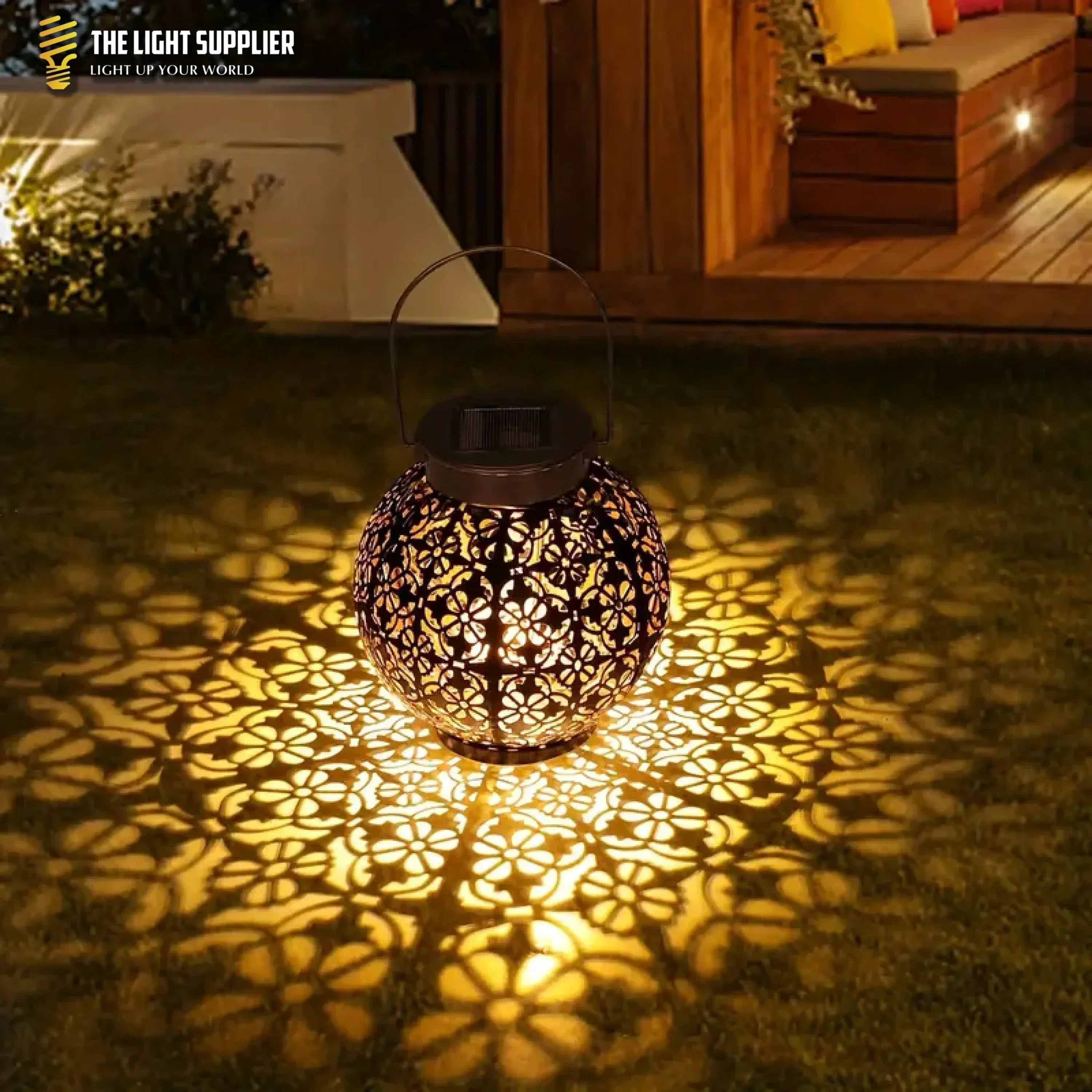 SOLARIFY Luna Retro Solar Garden Lantern – Hanging Outdoor Metal LED Light Waterproof Vintage Atmosphere Lamp