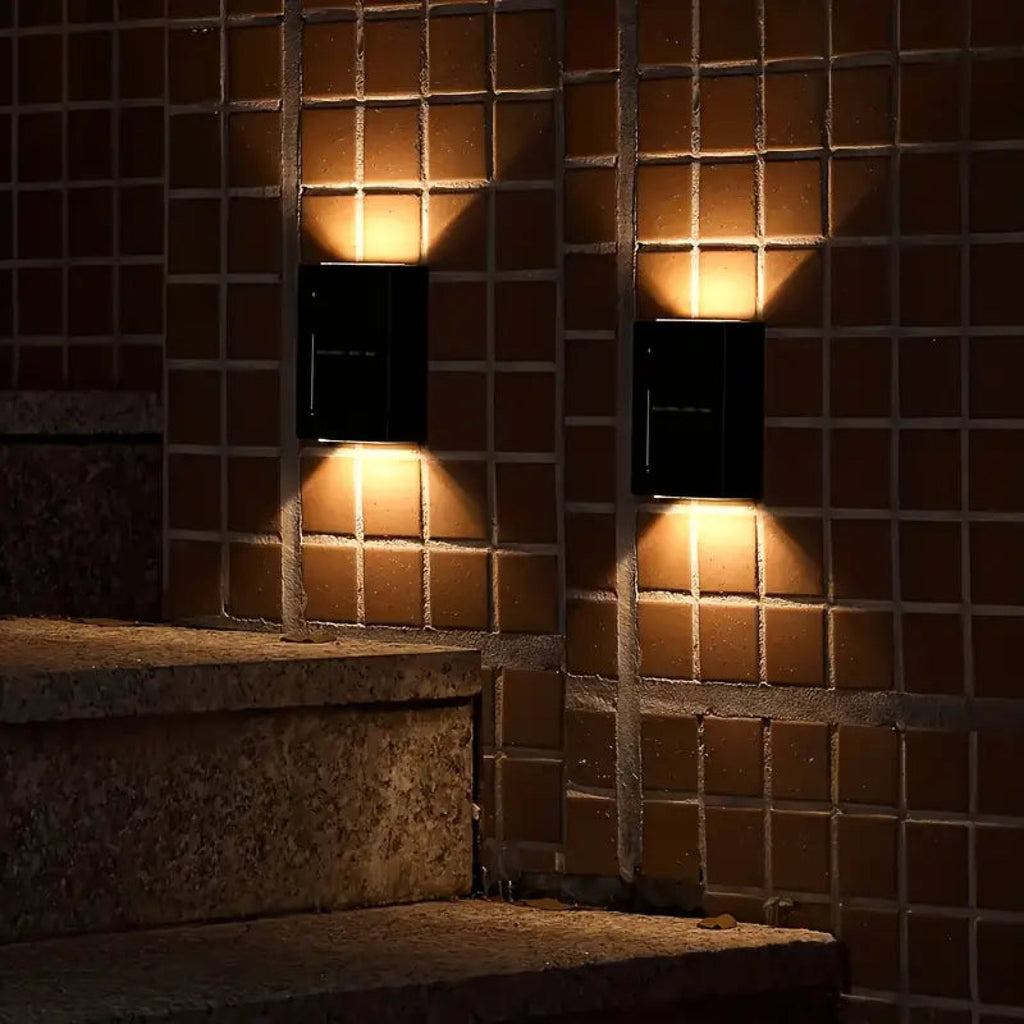 SOLARIFY One Solar LED Wall Light – Outdoor Facade Fence Lamp IP65 Waterproof Warm White Up-Down Light Effect